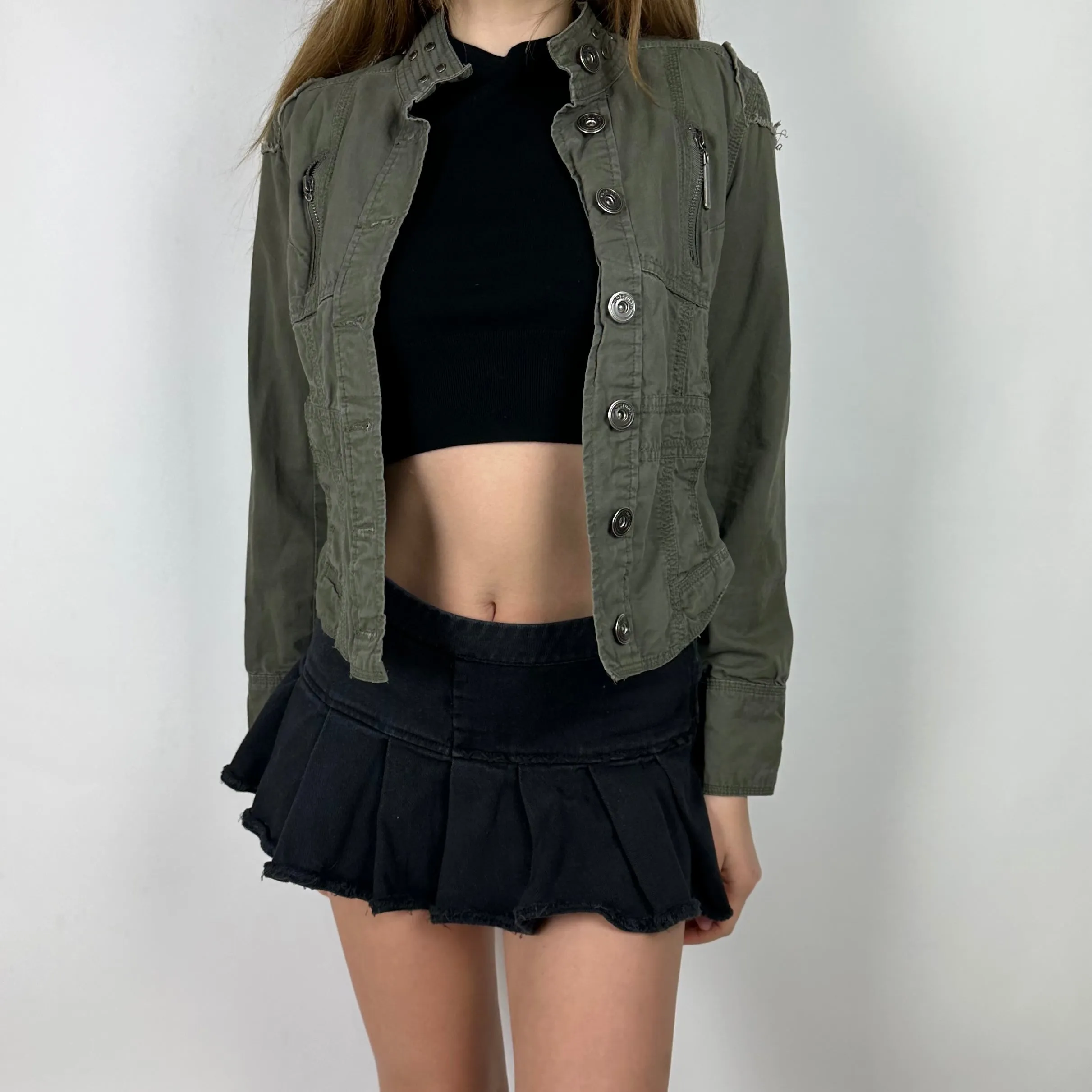 00’s Military Style Jacket (S/M)