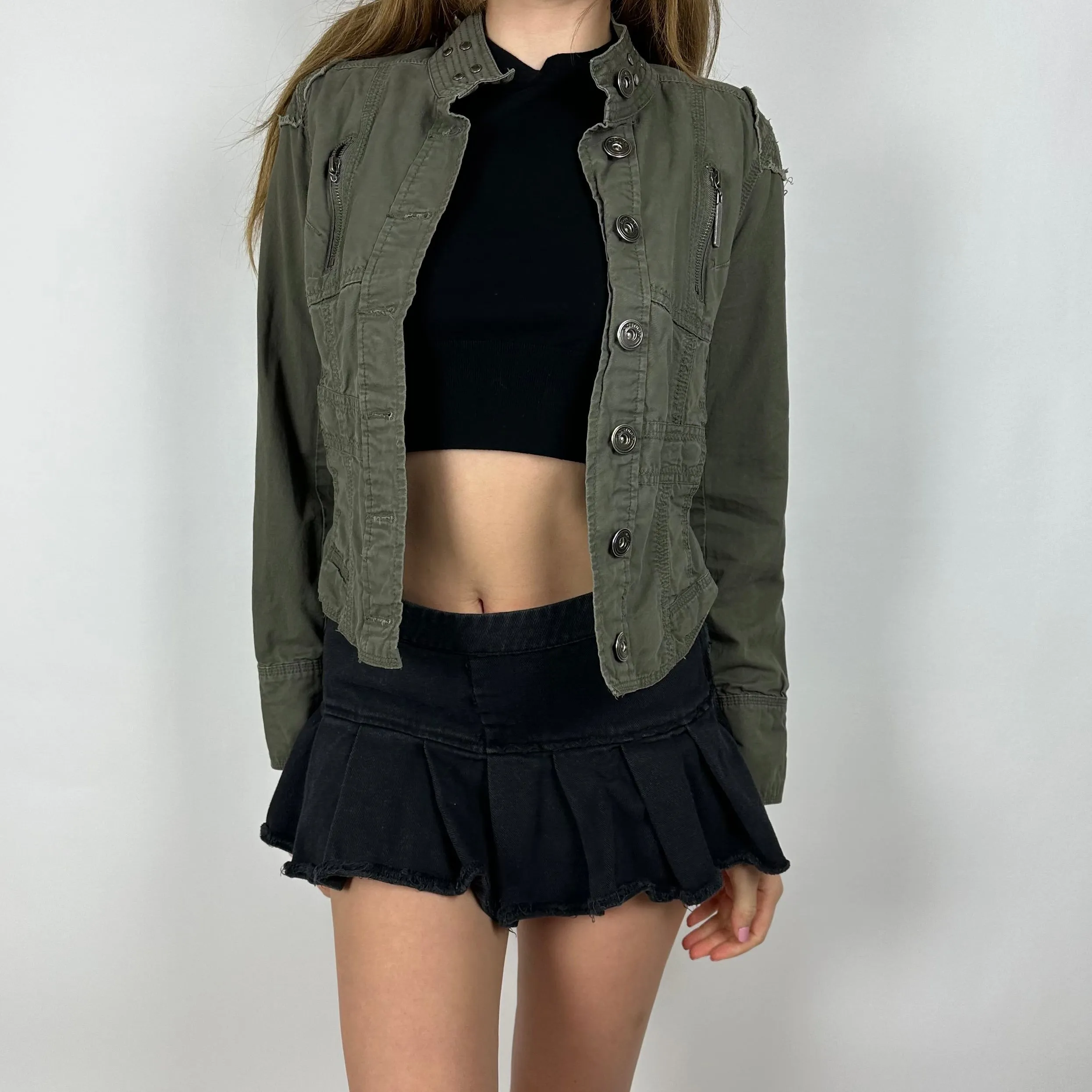 00’s Military Style Jacket (S/M)