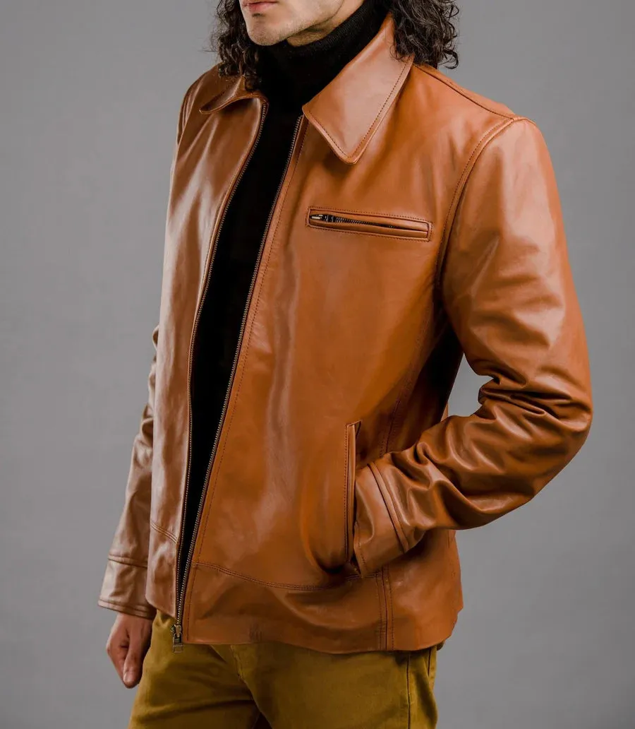 1900's Look Style Leather Jacket For Men by The Jacket Seller