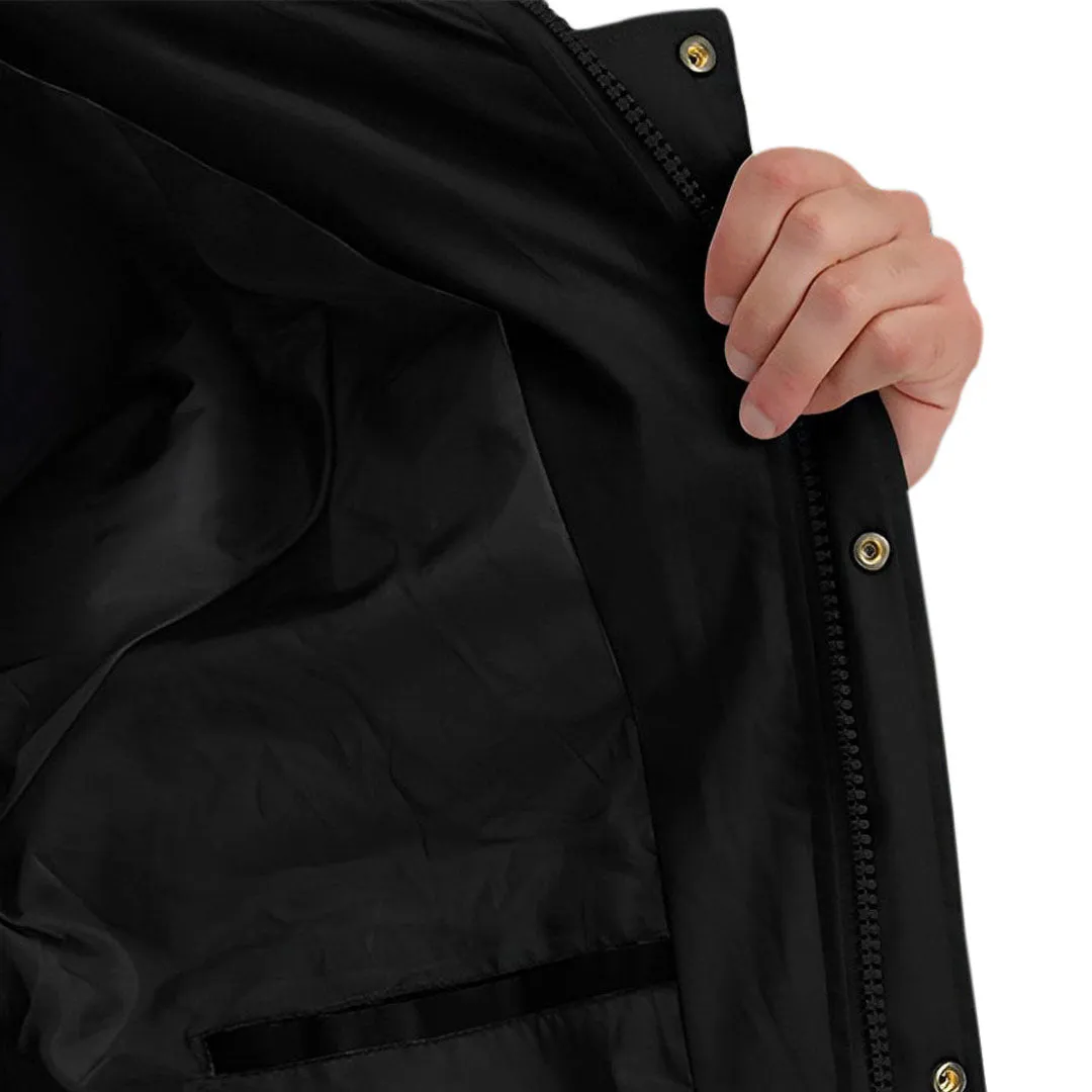 abbee Black 3XL Winter Fur Hooded Thick Overcoat Jacket Stylish Lightweight Quilted Warm Puffer Coat