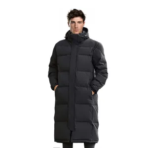 abbee Black 3XL Winter Hooded Overcoat Long Jacket Stylish Lightweight Quilted Warm Puffer Coat