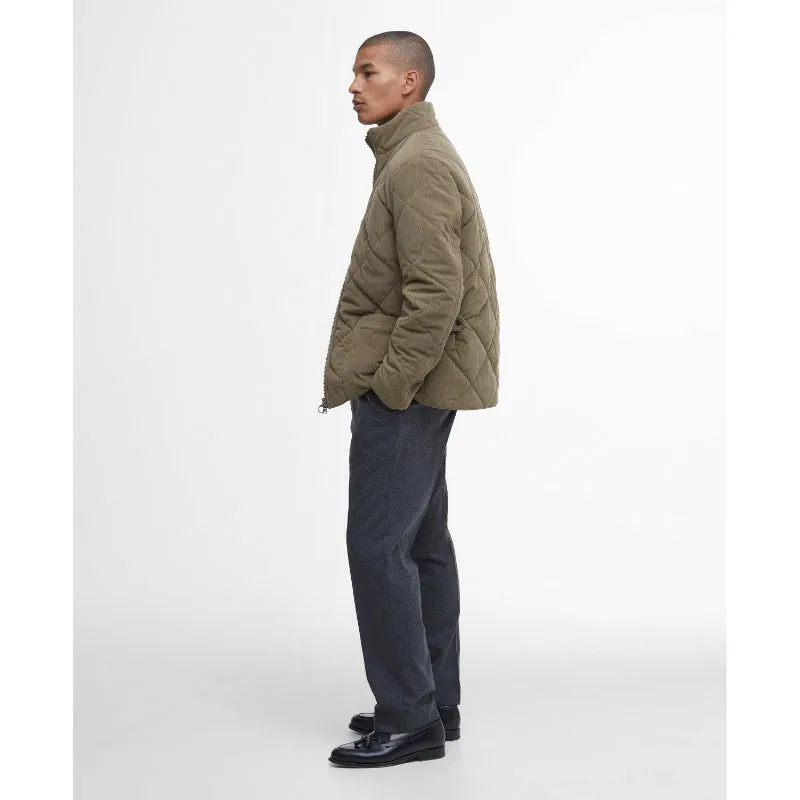 Barbour Cord Liddesdale Mens Quilted Jacket - Fossil