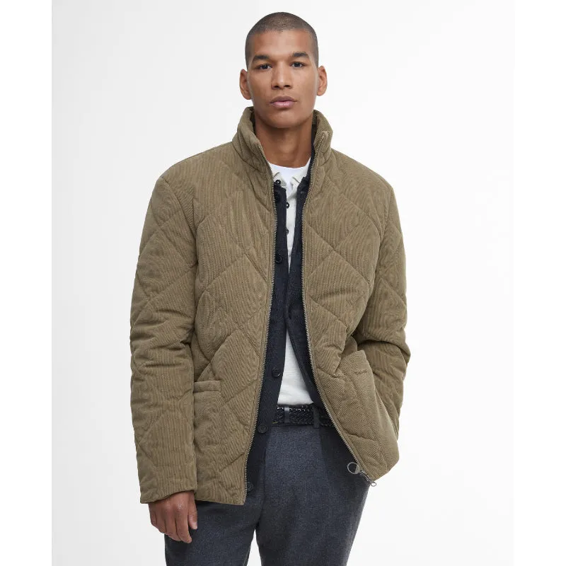 Barbour Cord Liddesdale Mens Quilted Jacket - Fossil