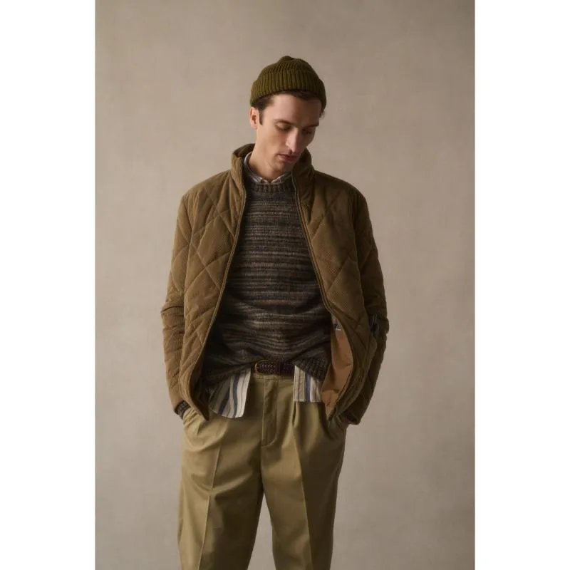 Barbour Cord Liddesdale Mens Quilted Jacket - Fossil