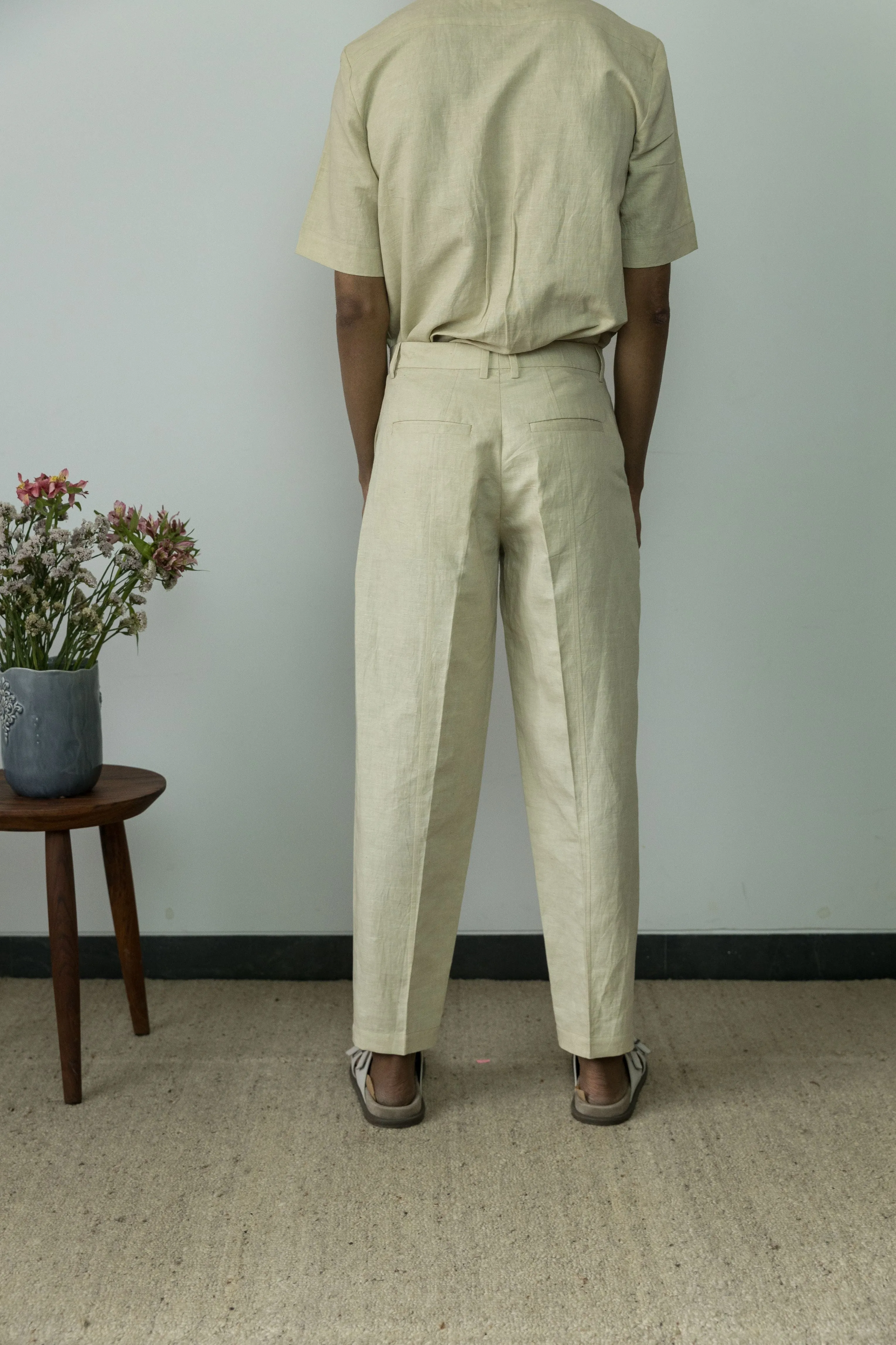 Beige Casual Pants