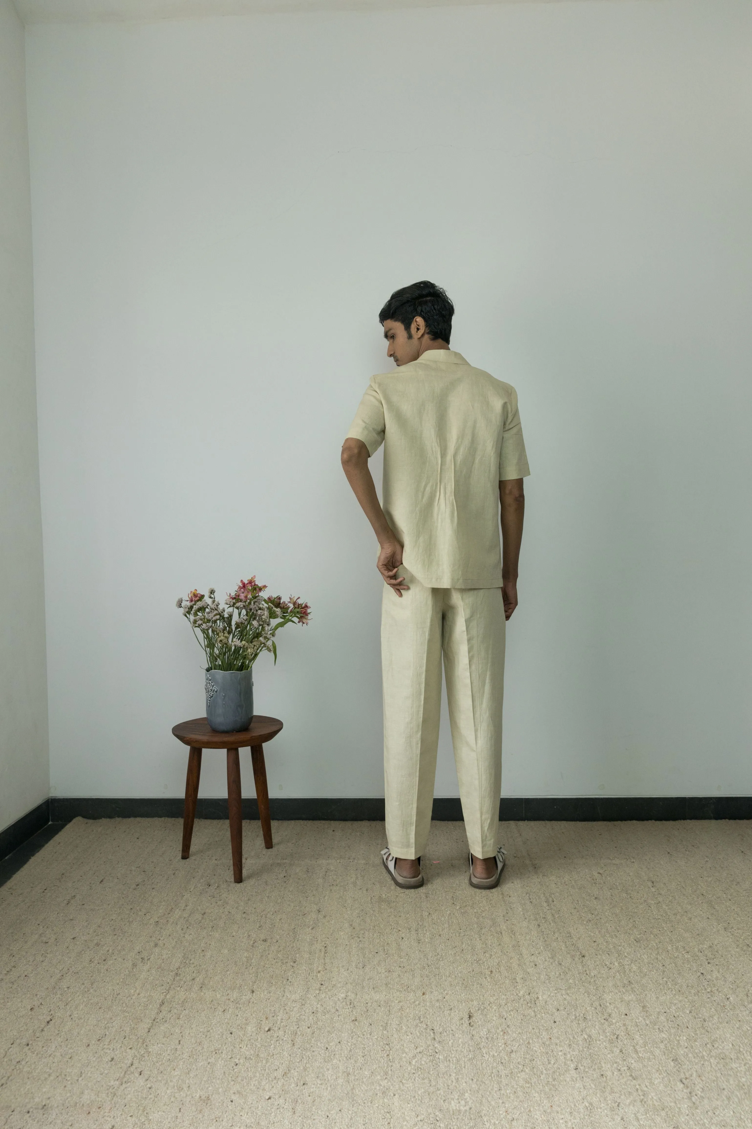 Beige Casual Pants