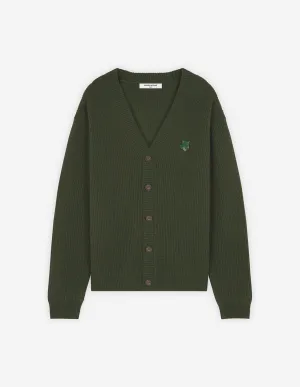 BOLD FOX HEAD PATCH COMFORT RIBBED CARDIGAN