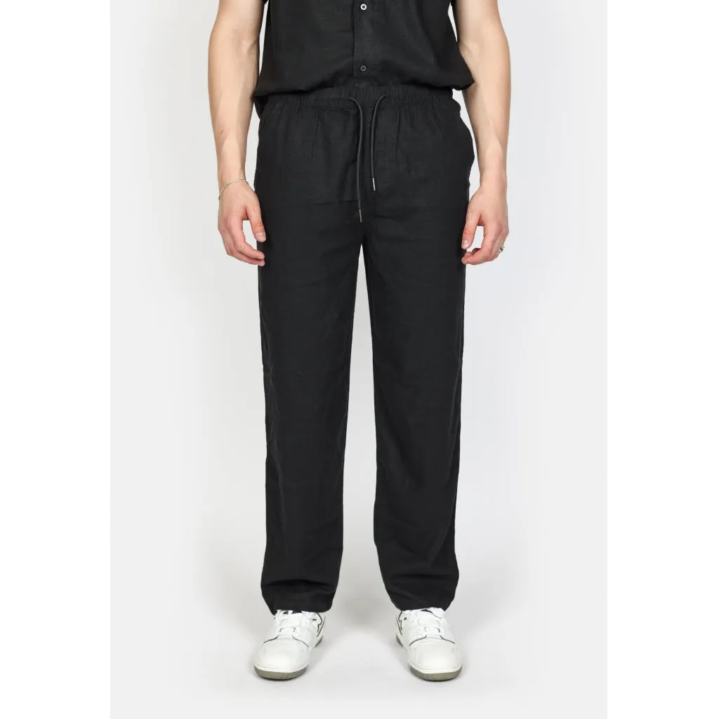DPBaggy Linen Blend Pants - Black