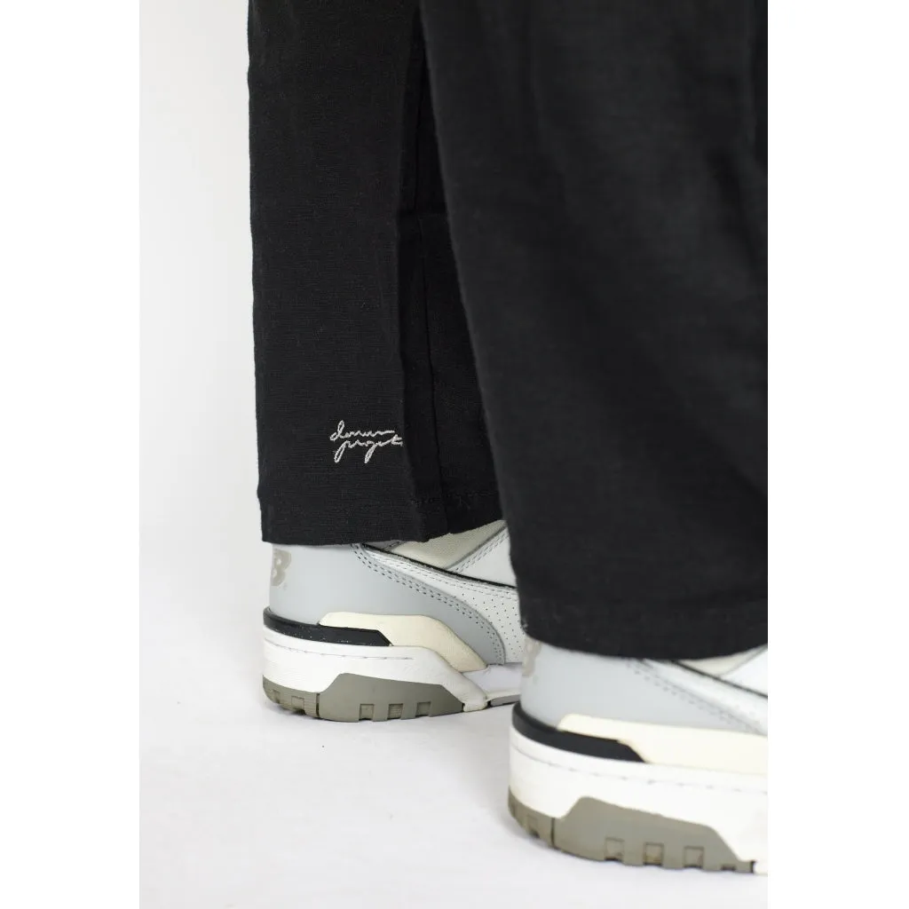 DPBaggy Linen Blend Pants - Black