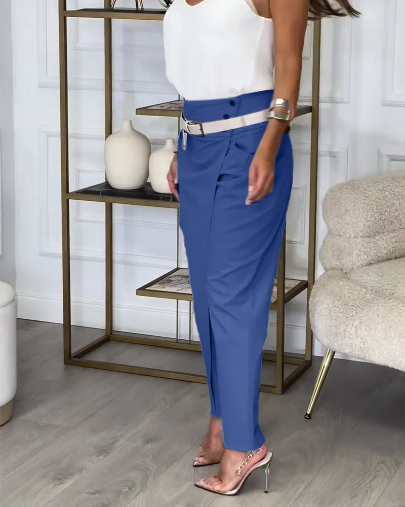 EMILIA™ - High-Waist Pants   Free Belt