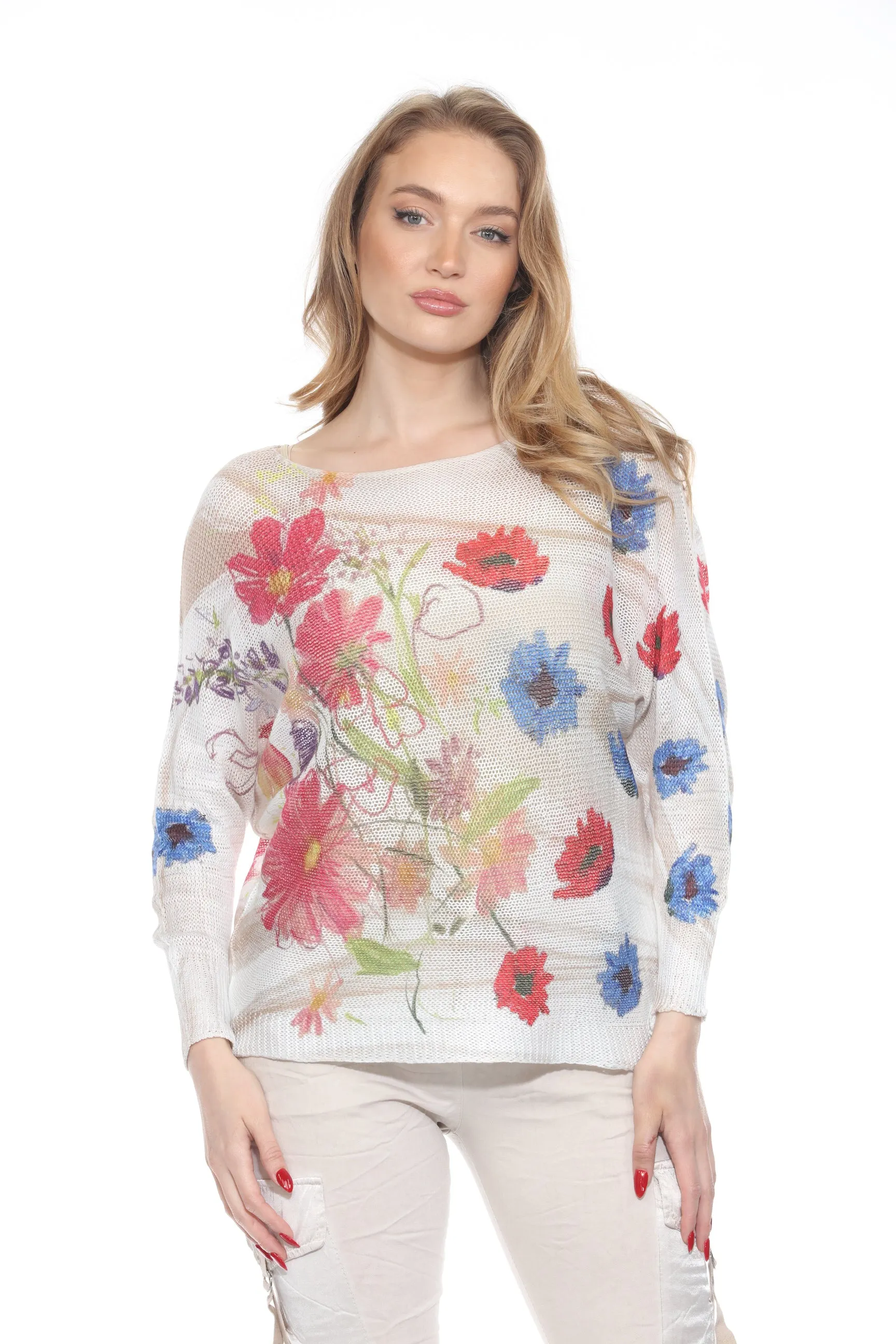Floral Mesh Top