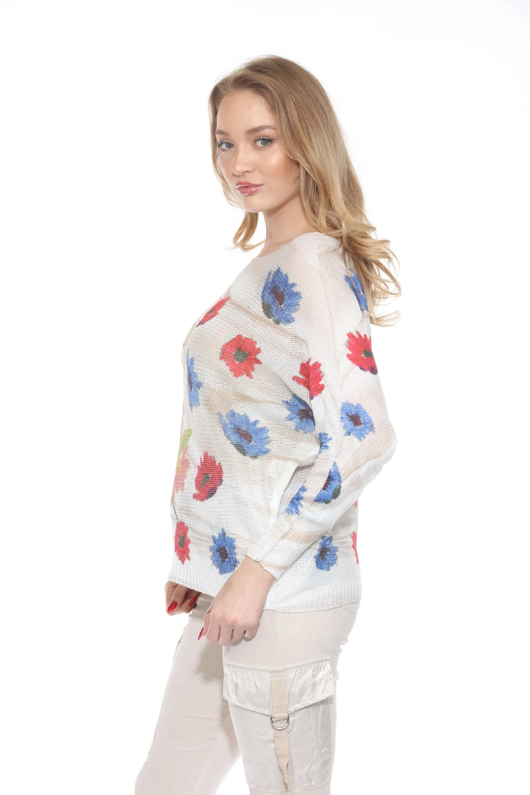 Floral Mesh Top