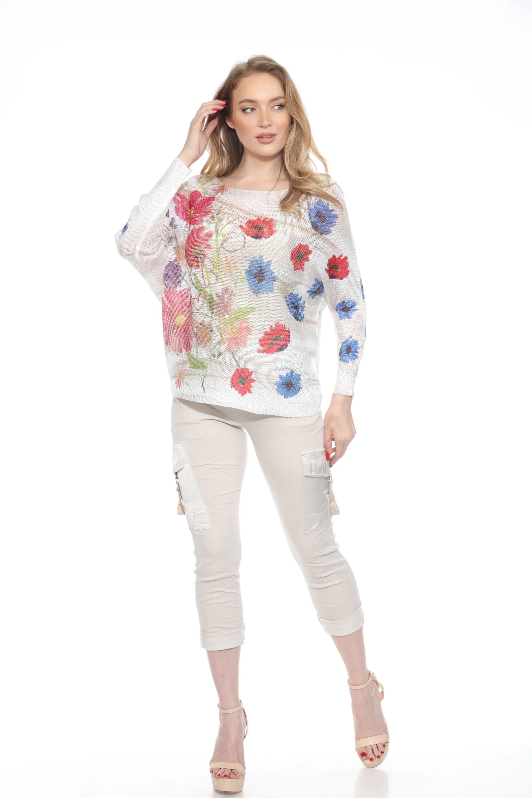 Floral Mesh Top