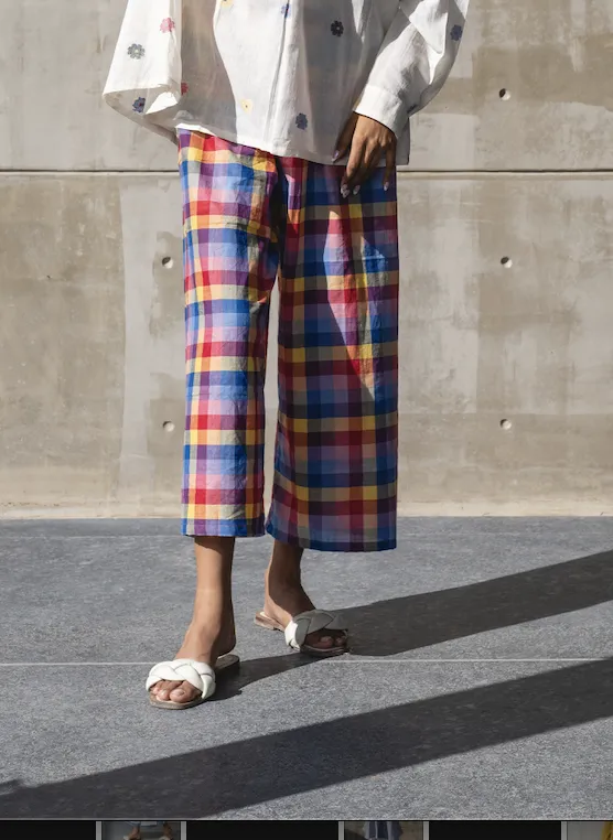 Handwoven Cotton Checks Pants