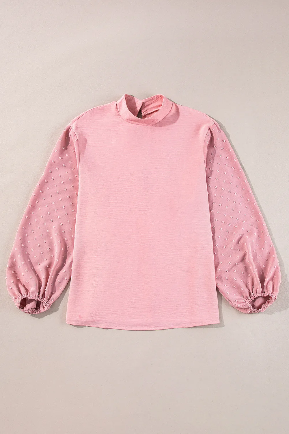June Swiss Dot Balloon Sleeve Loose Blouse