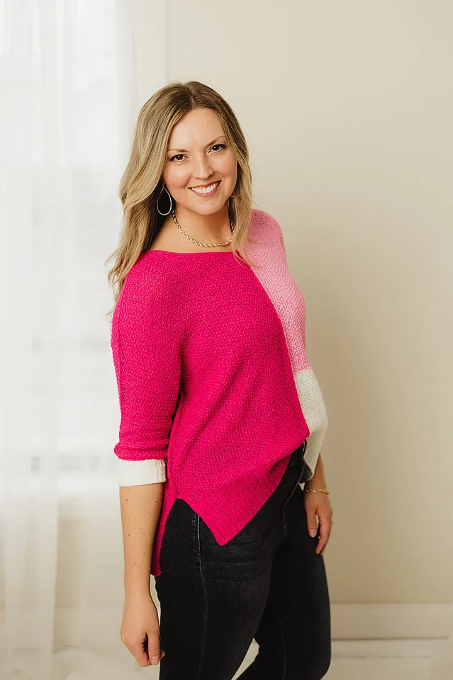 Knitted Colorblock Sweater
