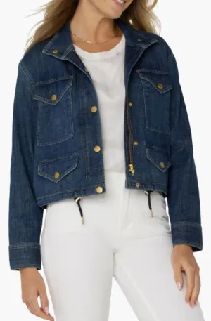 Liverpool Cropped Cargo Jacket Laguna Beach