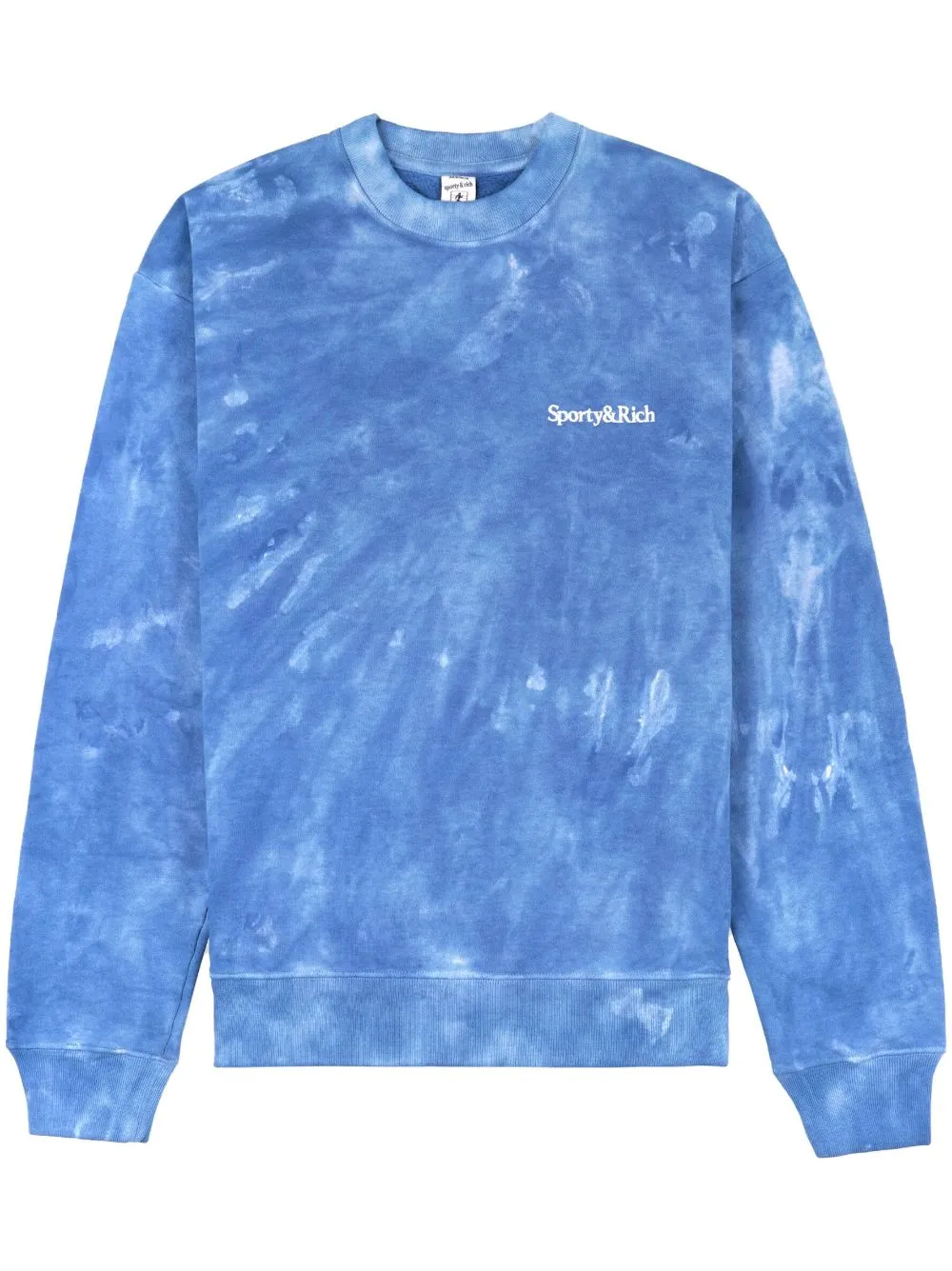 logo-embroidered tie-dye sweatshirt