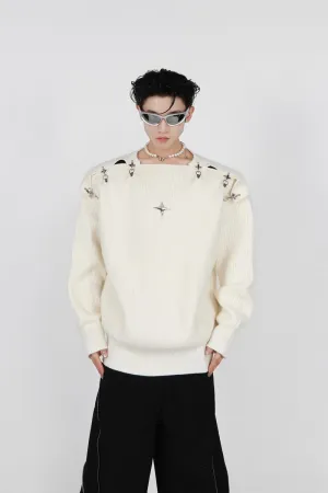 Logo Sweater With Knit Design