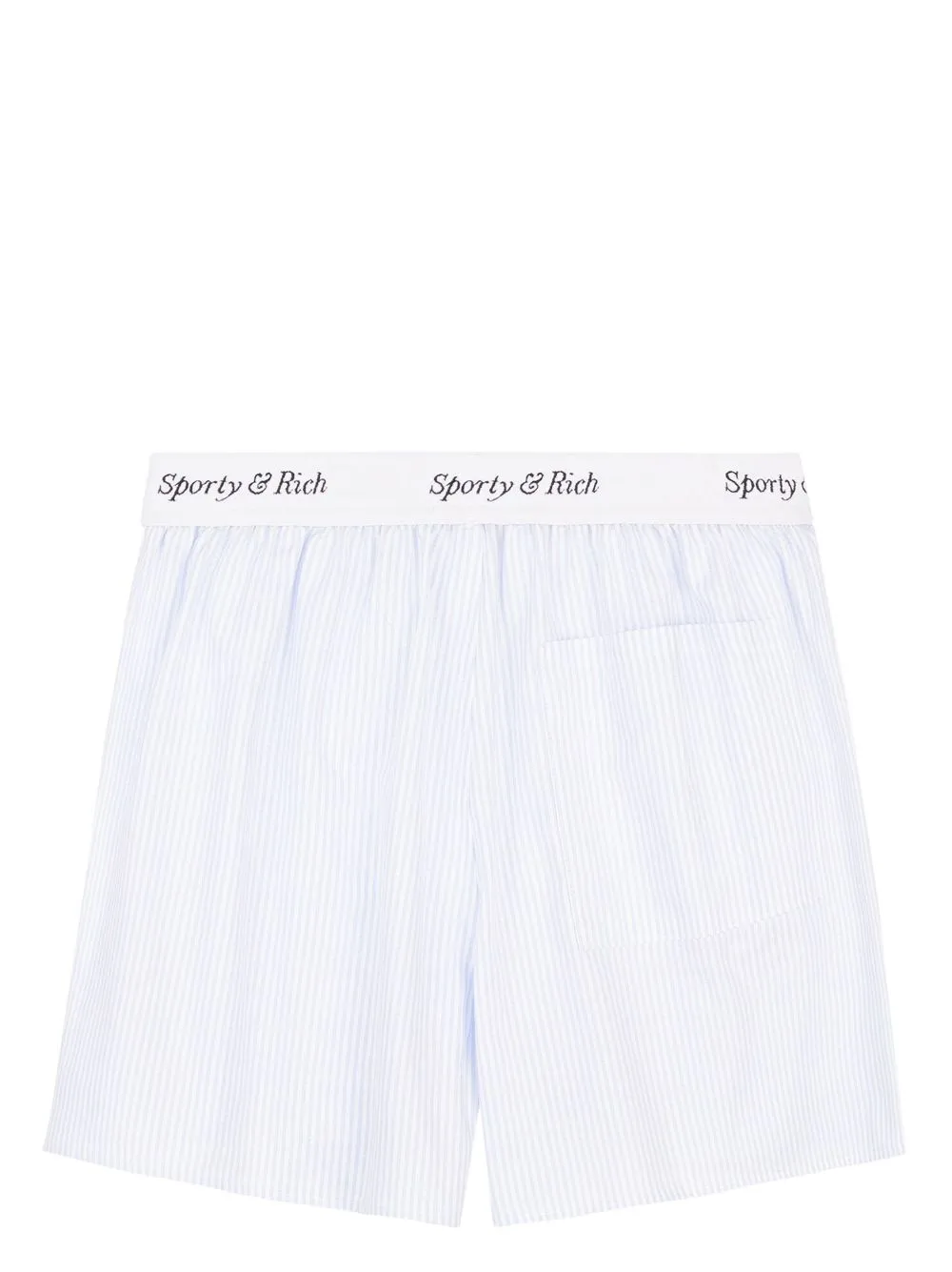 logo-waistband striped cotton shorts