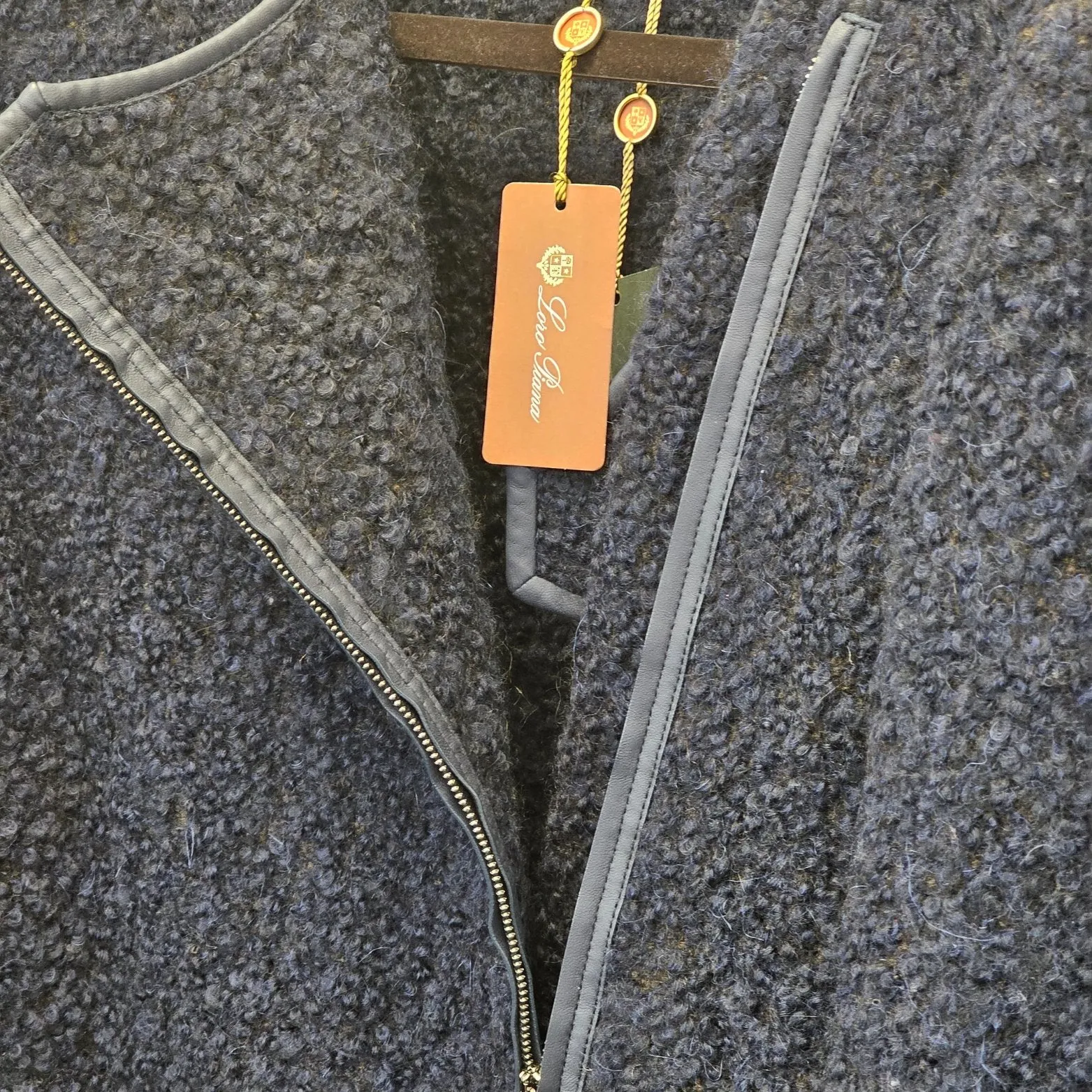 Loro Piana Biker Zip Jacket in Navy Cashmere