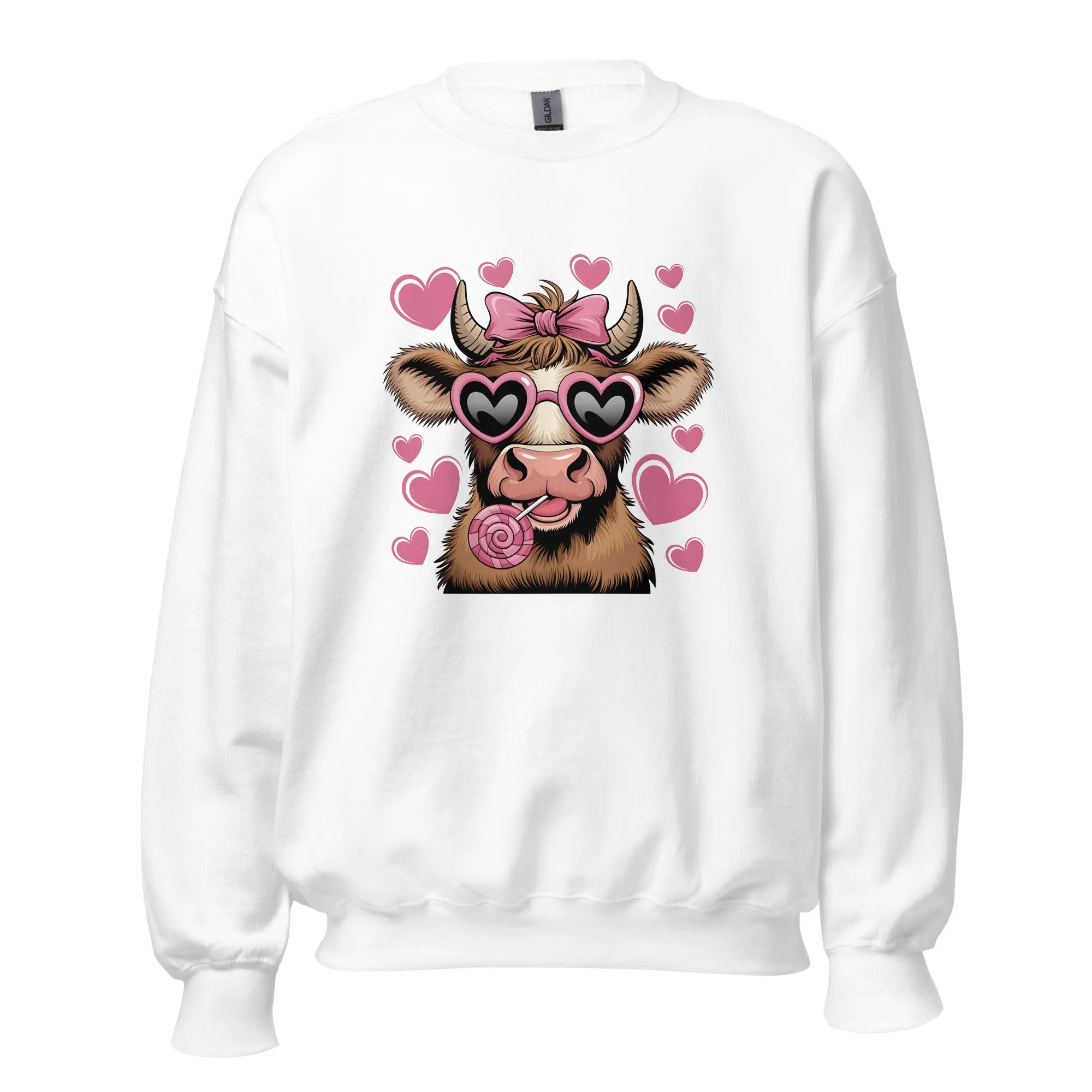 Love Highland Pink - Valentine’s Day Sweatshirt – Cozy & Stylish Love-Inspired
