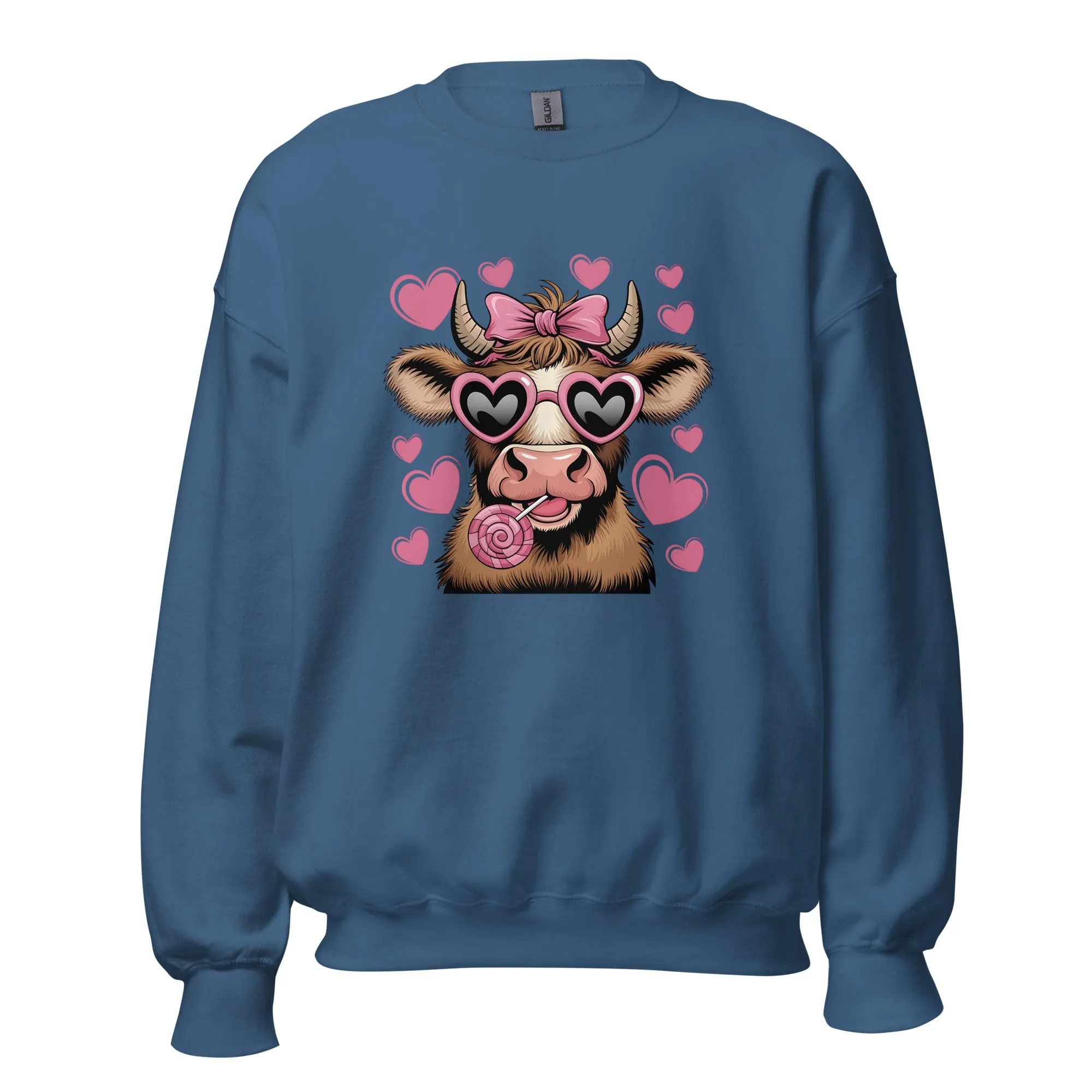 Love Highland Pink - Valentine’s Day Sweatshirt – Cozy & Stylish Love-Inspired