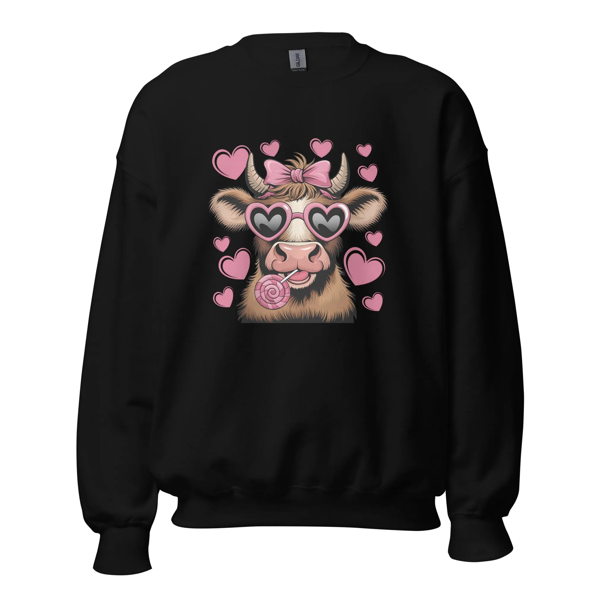 Love Highland Pink - Valentine’s Day Sweatshirt – Cozy & Stylish Love-Inspired