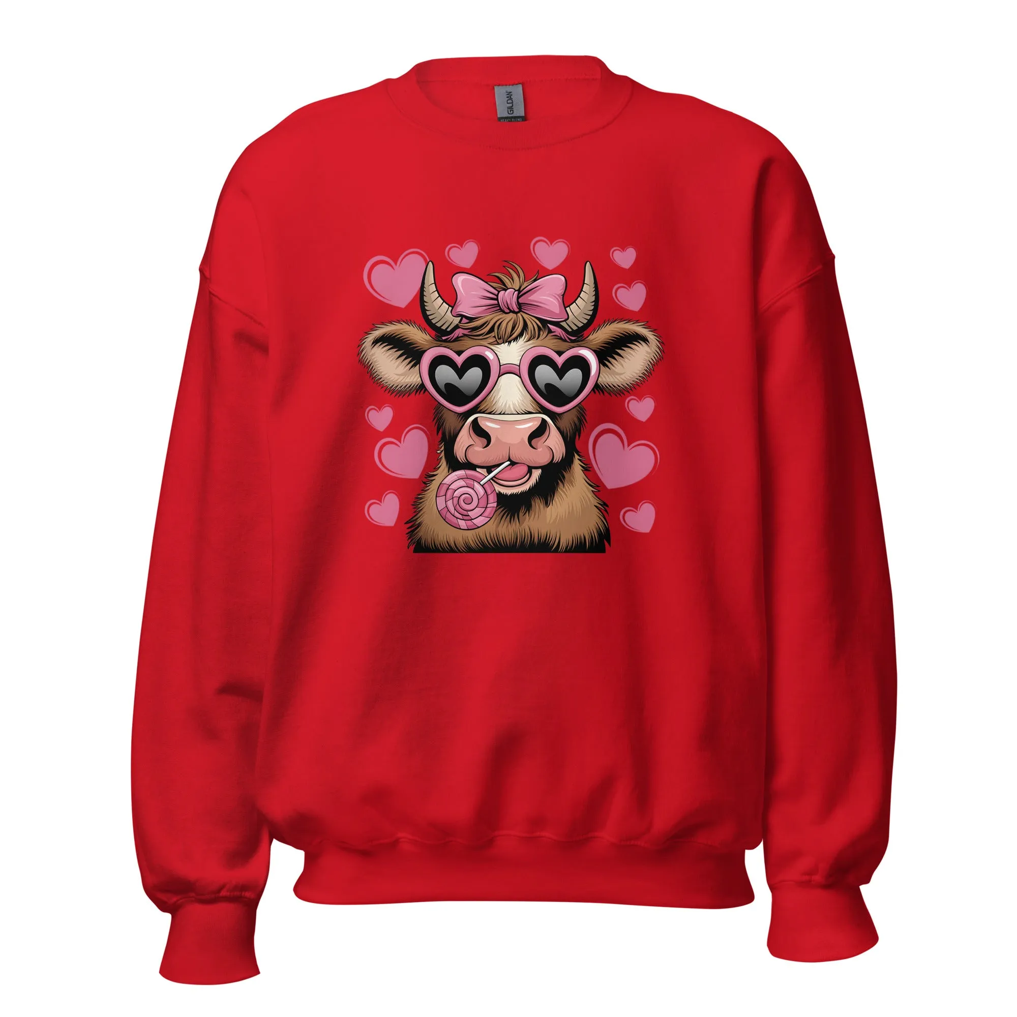 Love Highland Pink - Valentine’s Day Sweatshirt – Cozy & Stylish Love-Inspired