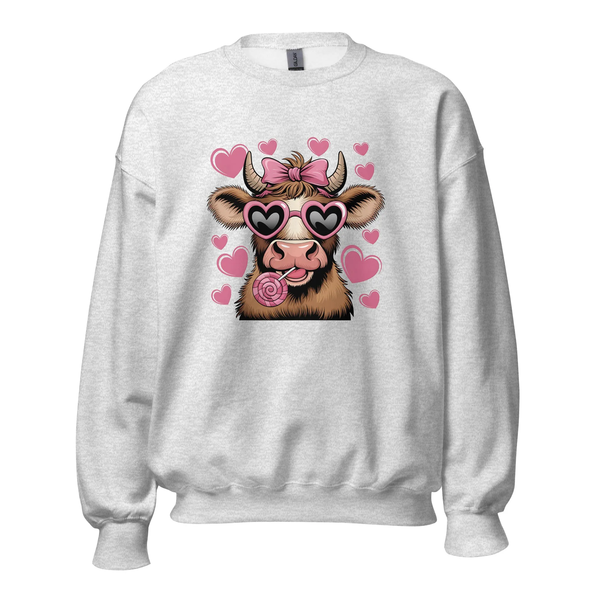 Love Highland Pink - Valentine’s Day Sweatshirt – Cozy & Stylish Love-Inspired