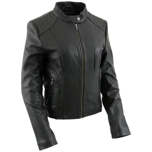 Milwaukee Leather LKL2735 Women's Black Premium Leather Scuba Style