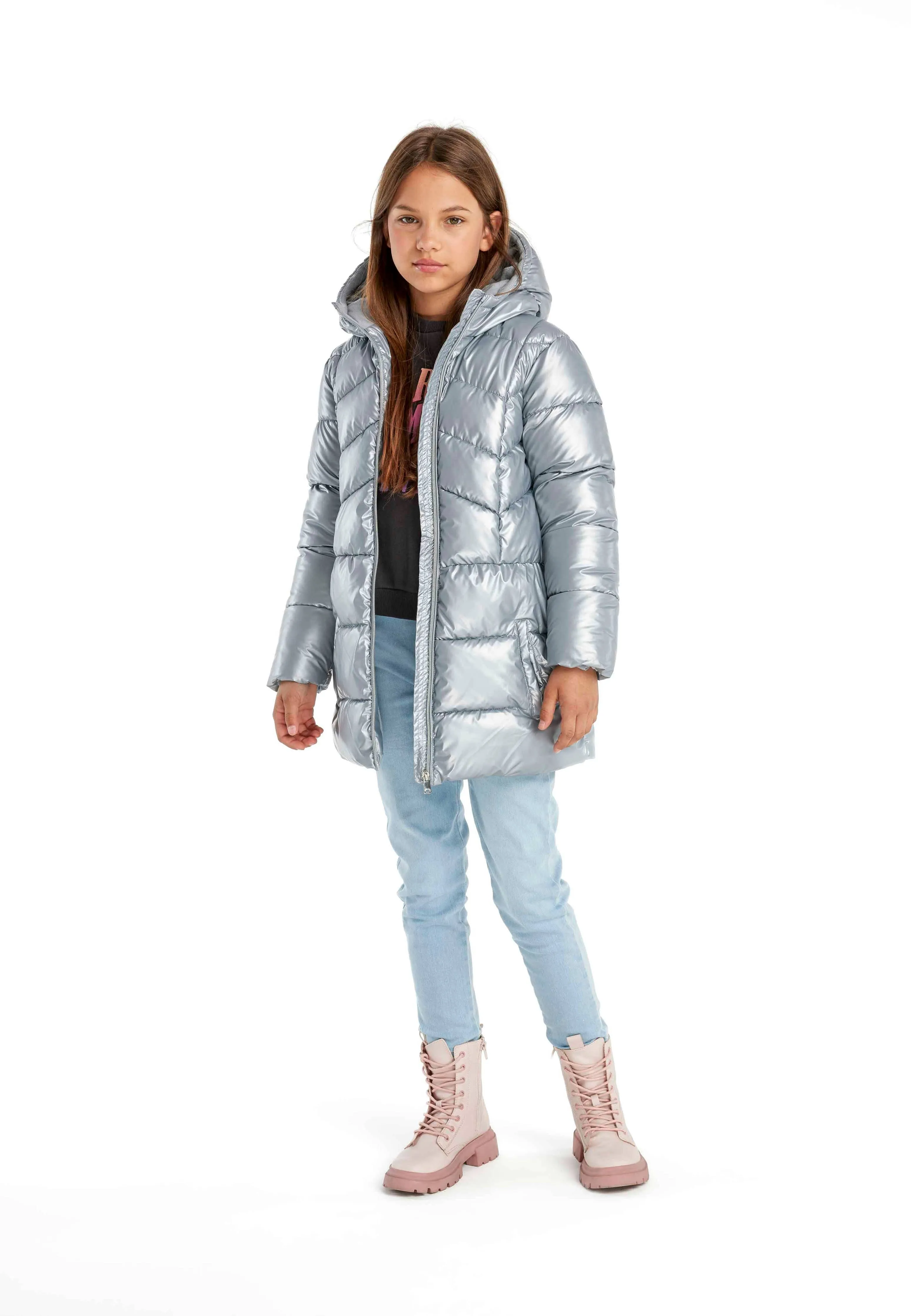 Minotti Metallic Puffer Coat Silver *In store now*