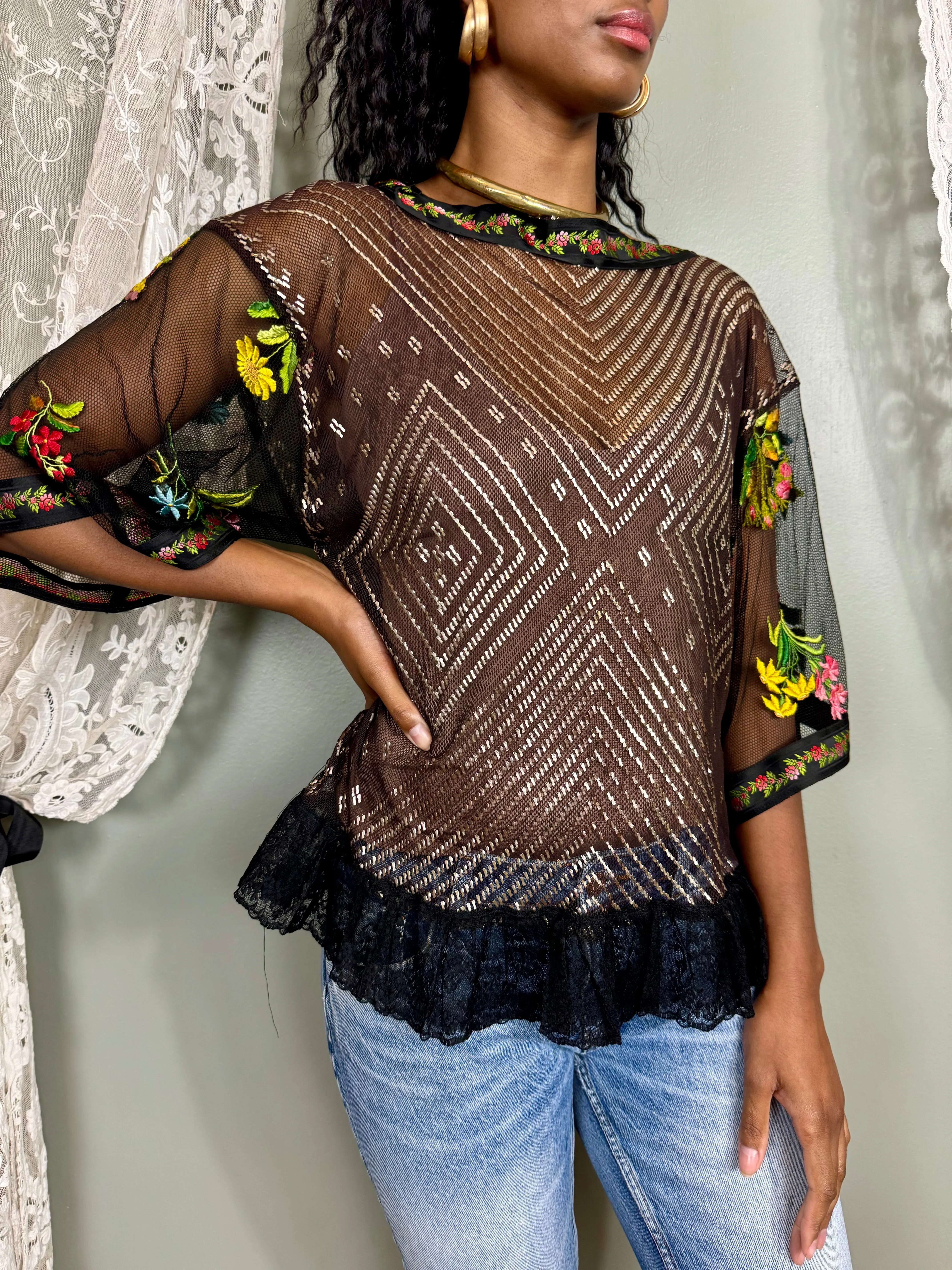 Morgana, Assuit and Edwardian floral top
