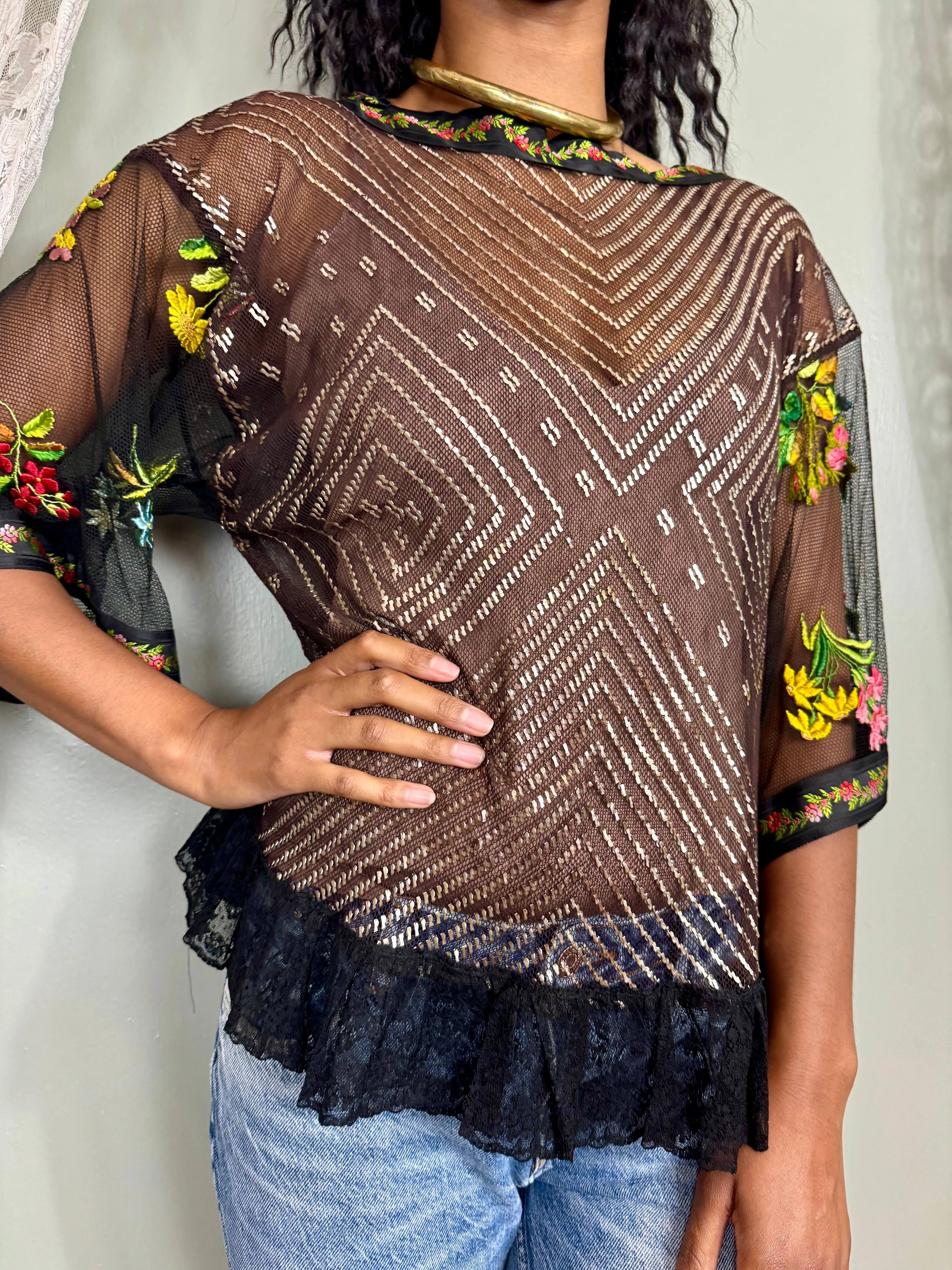 Morgana, Assuit and Edwardian floral top