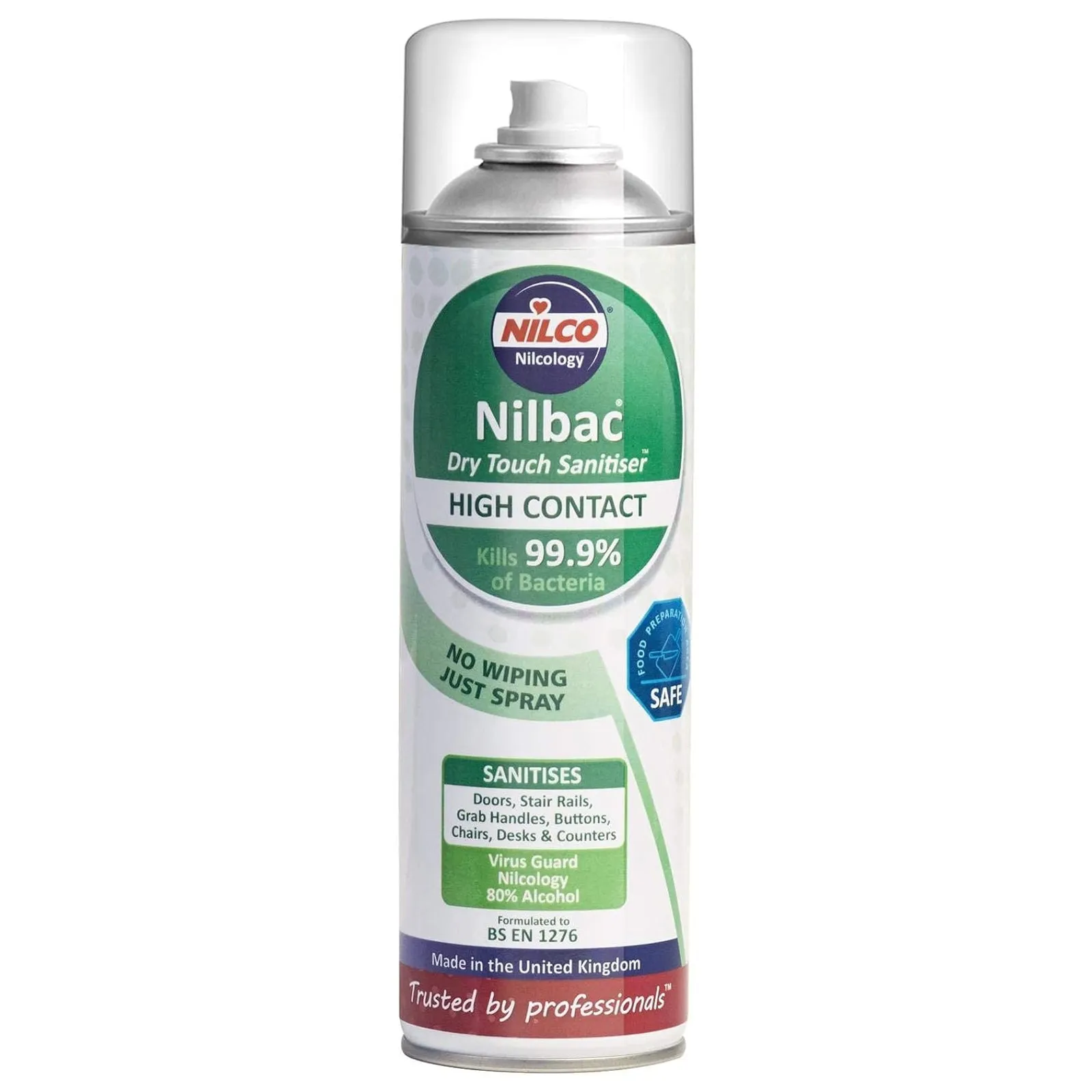 Nilco Nilbac High Contact Dry Touch Sanitiser 500ml