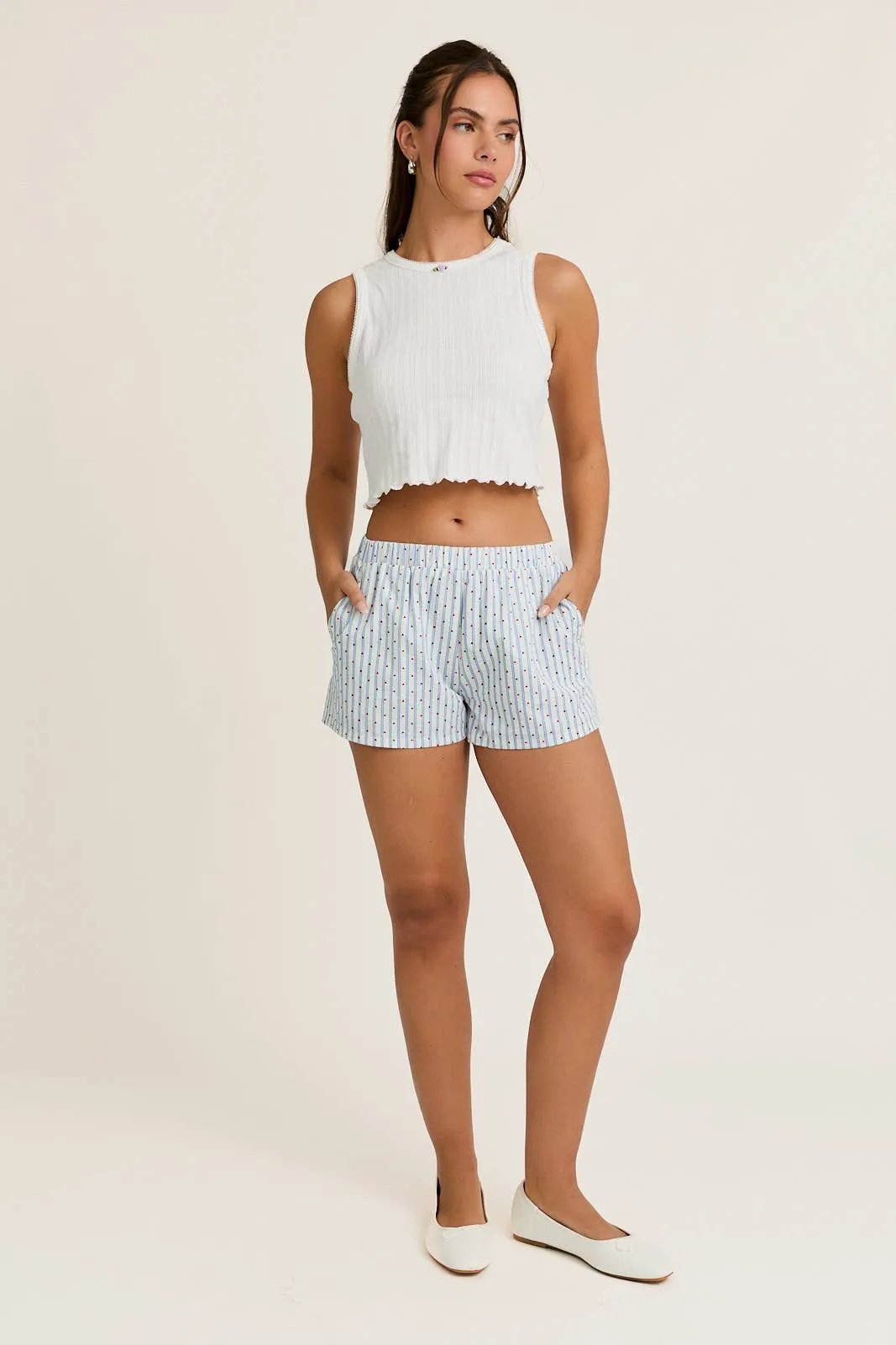POINTELLE TANK TOP