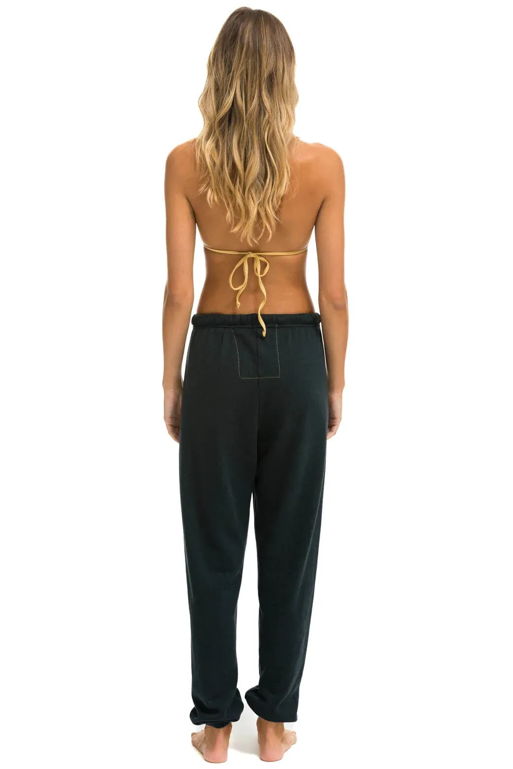 Rainbow Embroidery Sweatpants ~ Charcoal