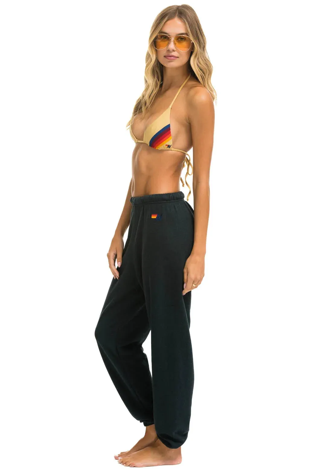 Rainbow Embroidery Sweatpants ~ Charcoal