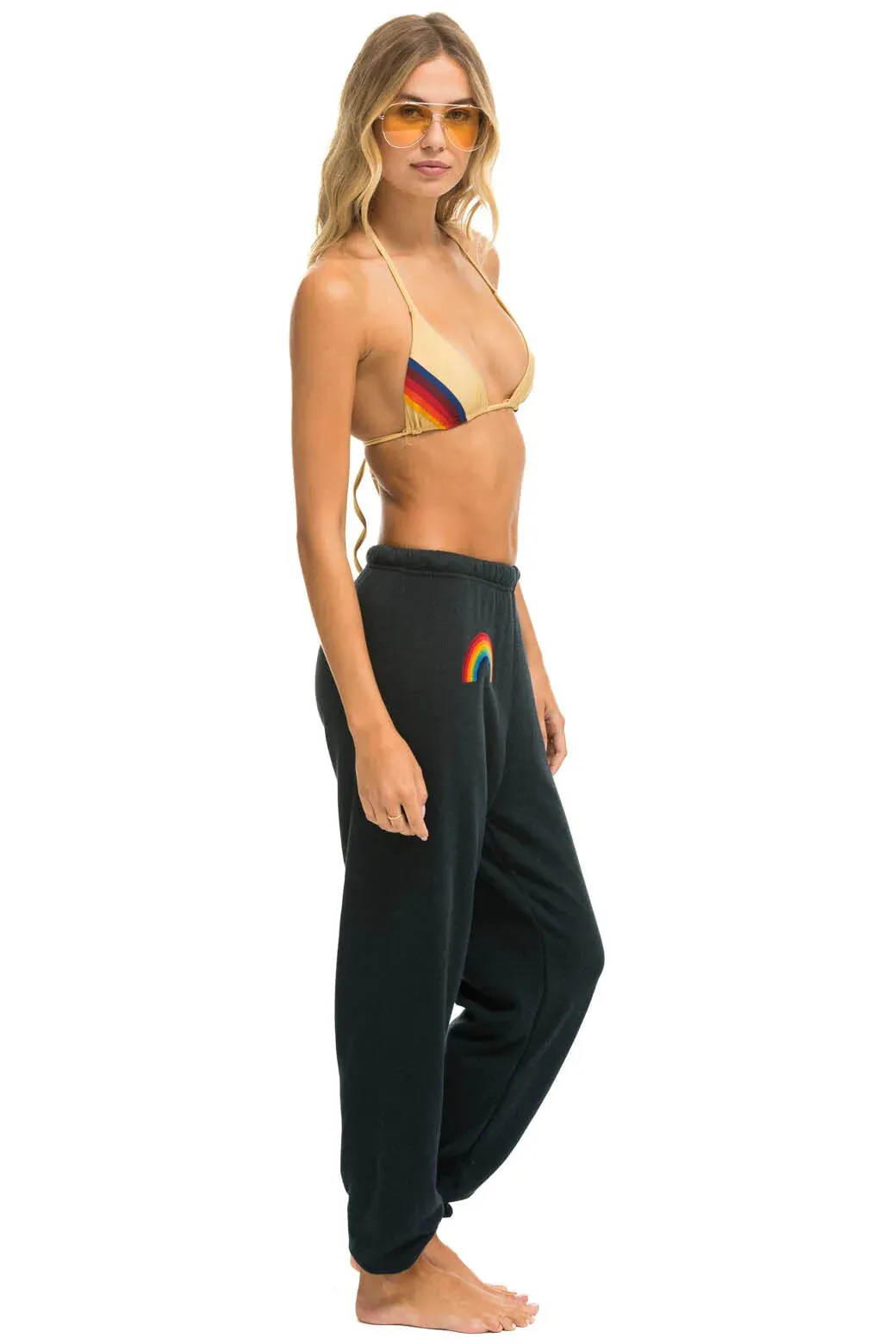 Rainbow Embroidery Sweatpants ~ Charcoal