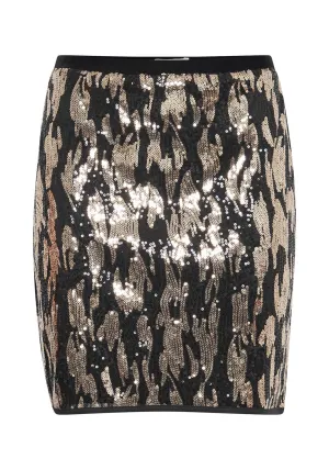 Rei Skirt - Gold Abstract Mix