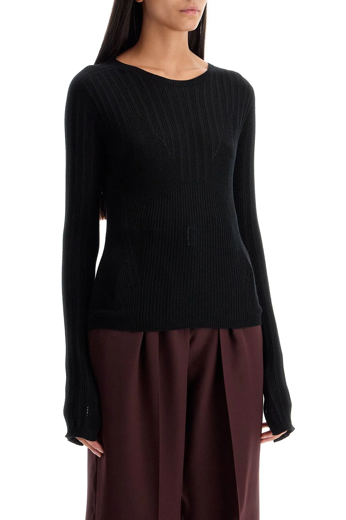 RIBBED CREWNECK SWEATER
