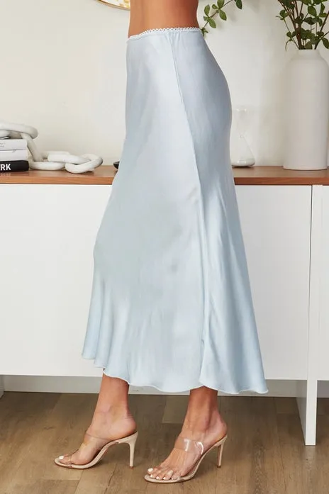 Satin Midi Skirt