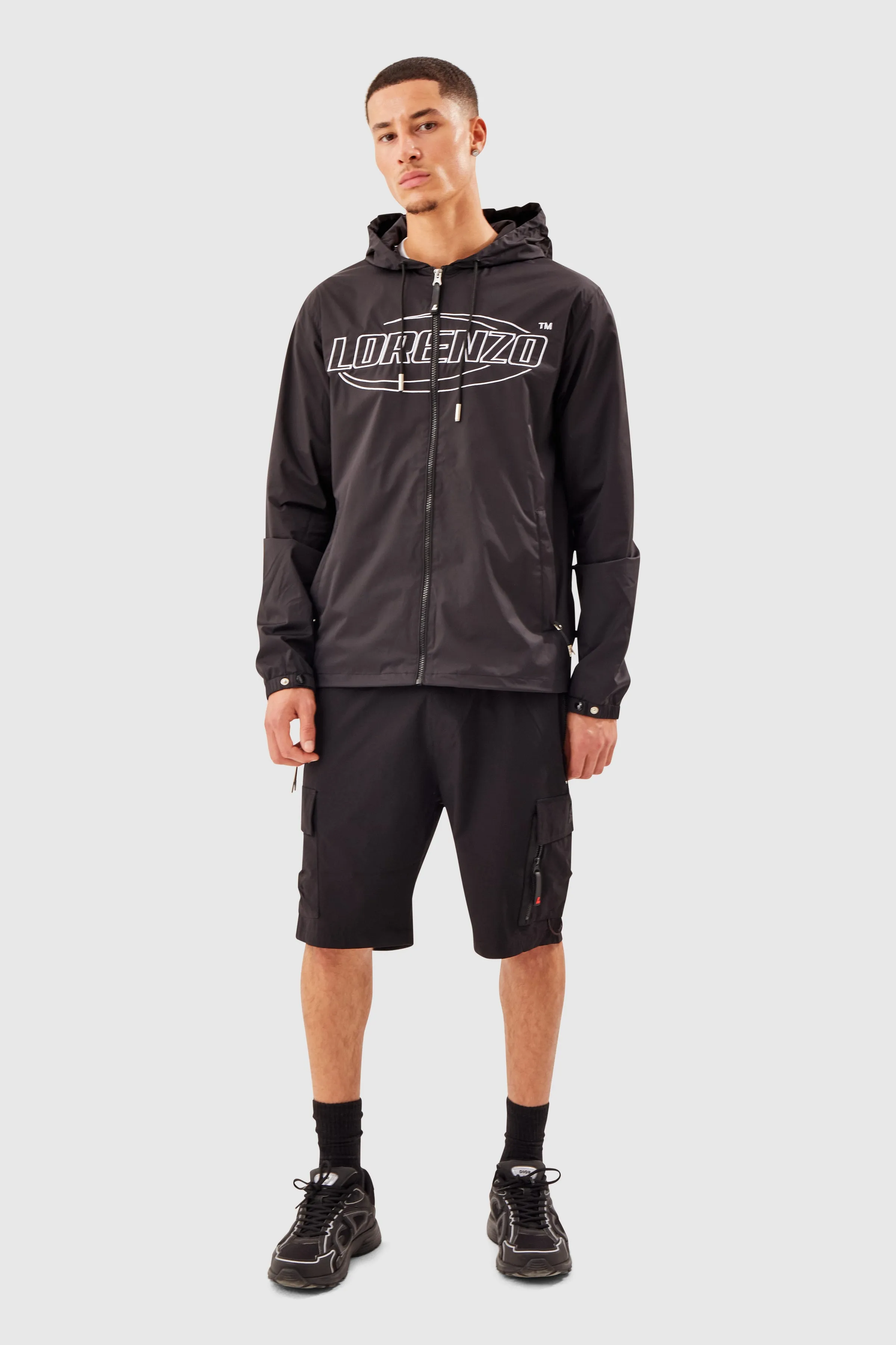 Split Windbreaker - Black