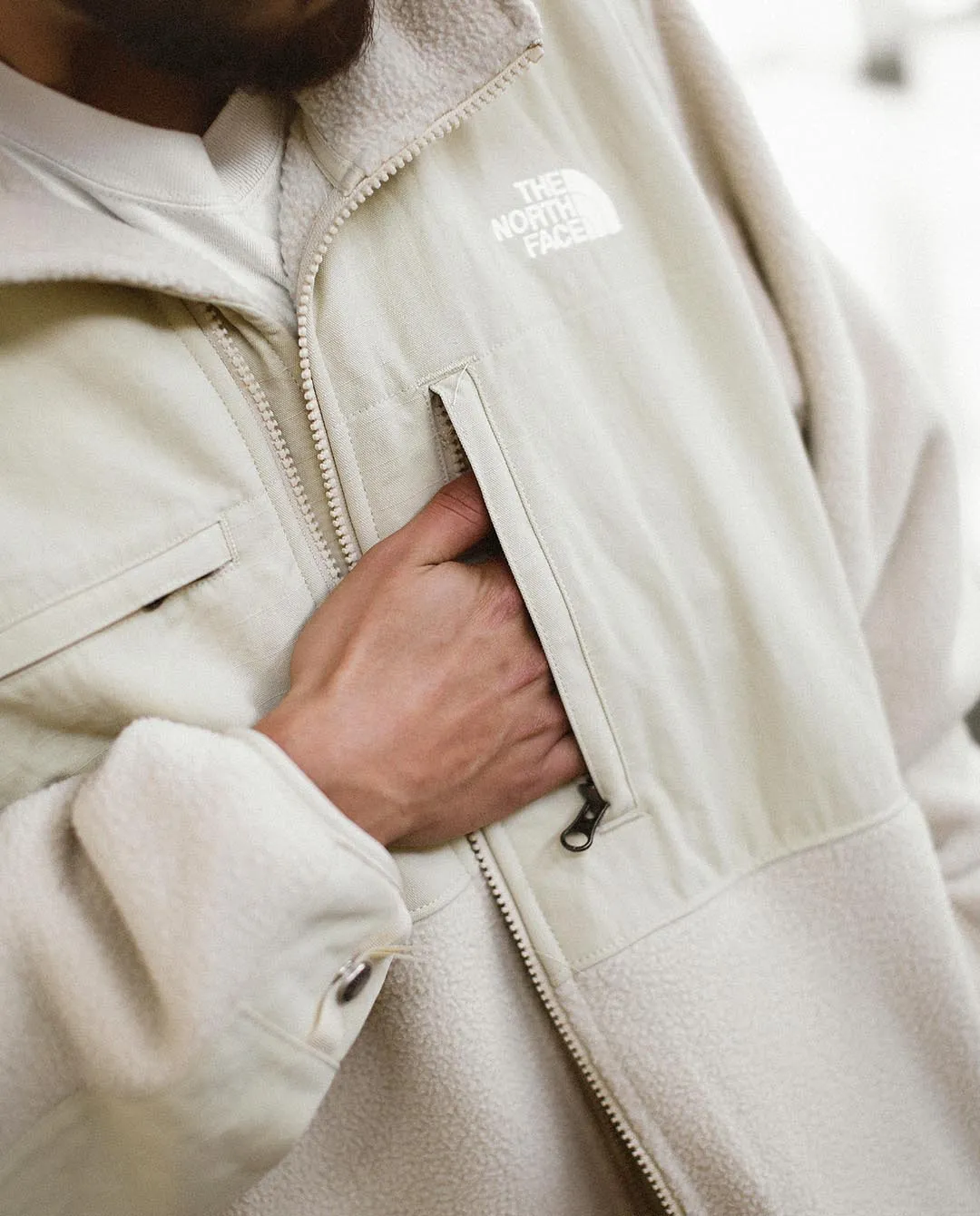 The North Face - Denali Ripstop Fleece Jacket - Off White
