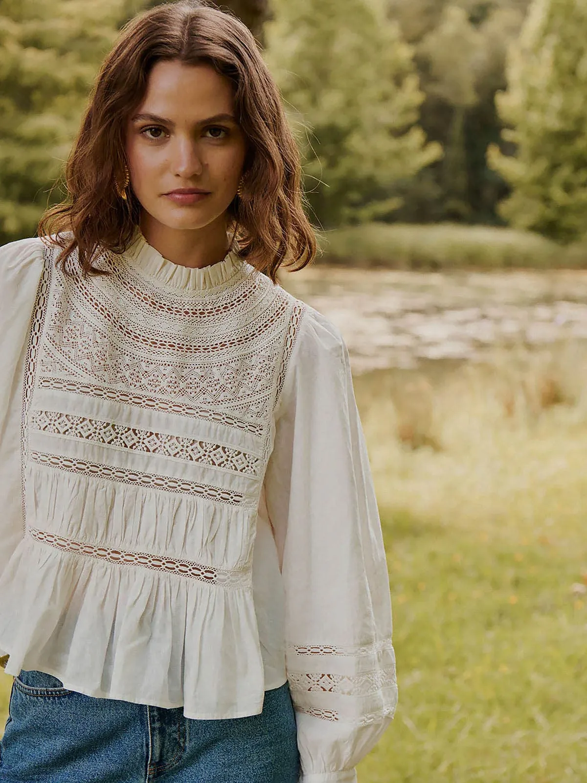 Tokyo Embroidered Top - Ecru