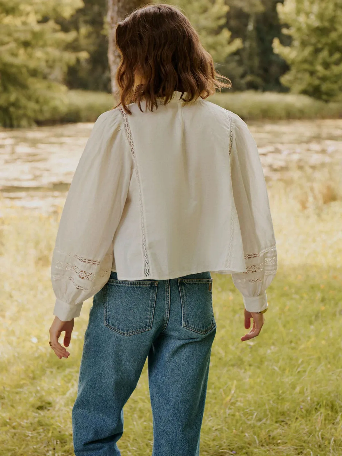 Tokyo Embroidered Top - Ecru