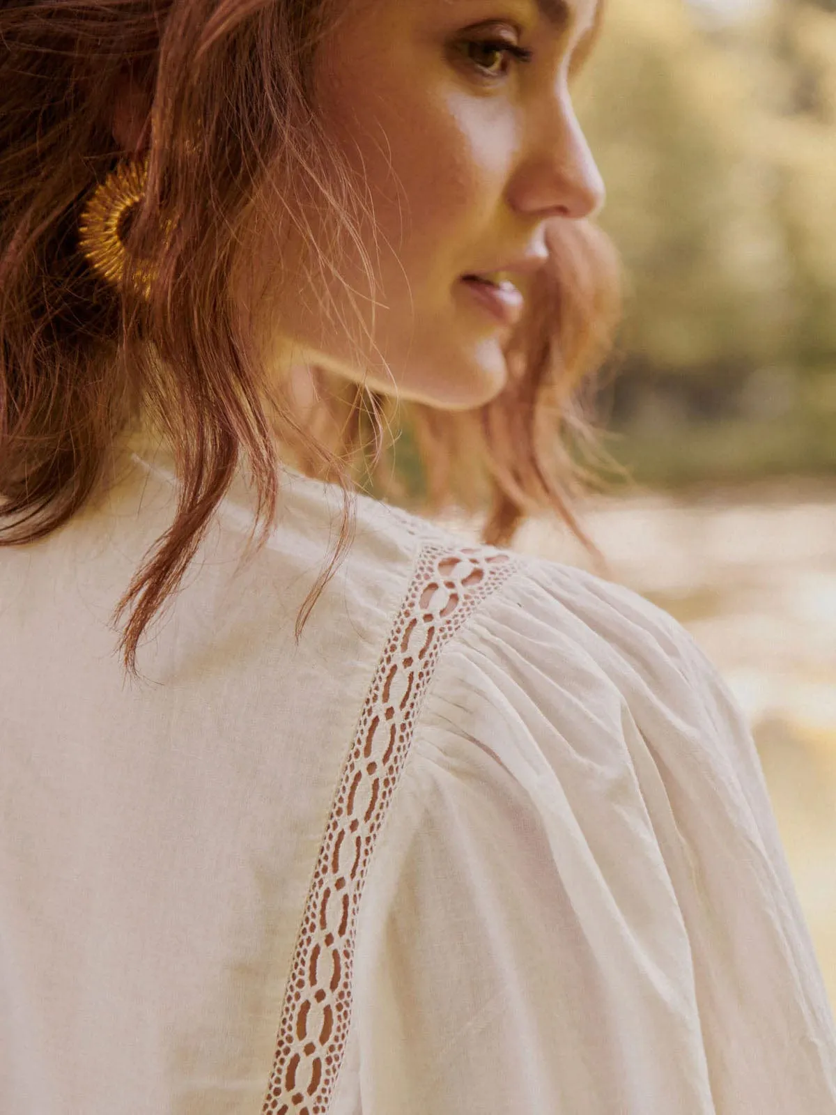 Tokyo Embroidered Top - Ecru
