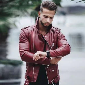 West Louis Style PU Leather Jacket