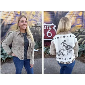 Women's Brown & Cream Bronc Back Jacket