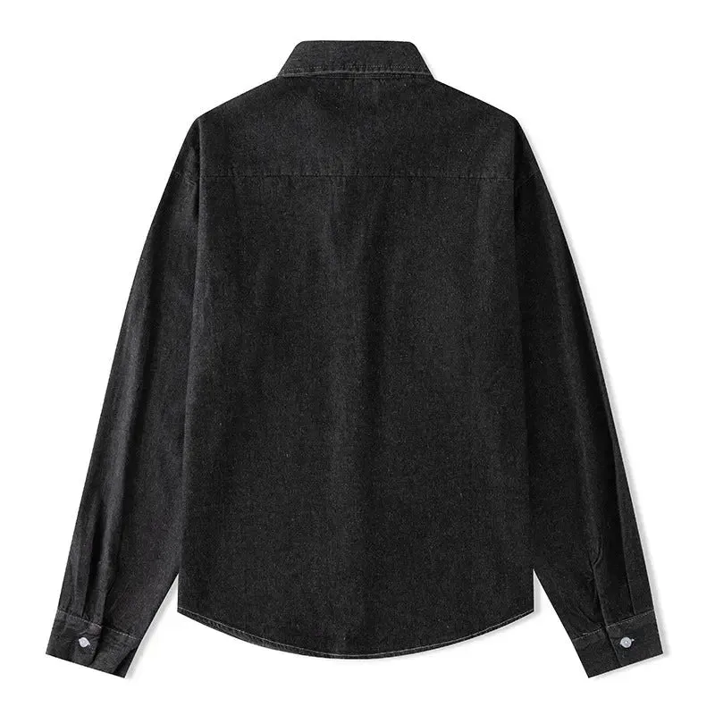 Women's Long Sleeve Denim Shirt - All-matching, Effortlessly Stylish